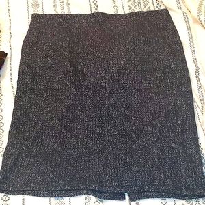 Loft L stretch pencil skirt blue black worn once